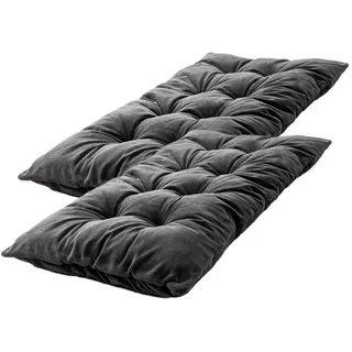 BELLA CASA Chillkissen 2er Pack, ca. 70 x 120 cm, Anthrazit