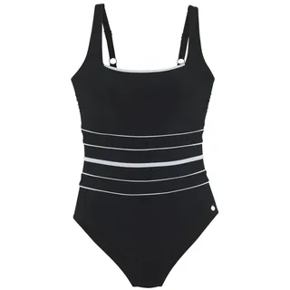 LASCANA Badeanzug Damen Schwarz/Weiß 38 Cup D