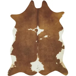 Andiamo Teppich Kuhfell Creme-braun 125cm x 155cm