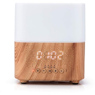 Zen'Arôme - Duftlampe Tempo - Luftbefeuchter für ätherische Öle - Ultraschall-Aromatherapie-Vernebler - Elektrischer Raumduft-Diffusor mit Bluetooth-Lautsprecher, Beleuchtung und Uhr