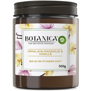 Botanica by Air Wick Große Duftkerze XL - Bis zu 90 Stunden - Duft: Himalaya-Magnolie & Vanille - Nachhaltig hergestellt mit natürlichen Inhaltsstoffen - 1x500g Kerze im Glas