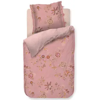 Pip Studio Bettwäsche Cece Fiore Rosa Blumen Blüten Geblümt Gemustert Bumen Pink Wendeoptik Perkal, Größe:155 cm x 220 cm