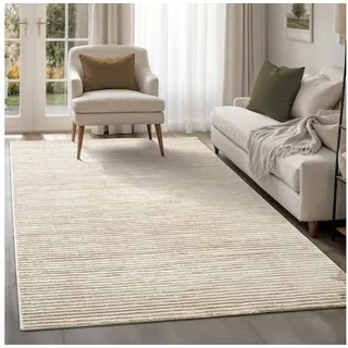 Sanat Teppich »Hera 3404«, rechteckig, 11 mm Höhe, Kurzflor, modern, Wohnzimmer, Schlafzimmer, fussbodenheizungsgeeignet beige B/L: ca. 80x300 cm - beige