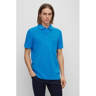 BOSS ORANGE Poloshirt Prime mit dezentem Logoschriftzug auf der Brust blau