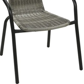 Mojawo Stapelstuhl 52 x 52 x 78 cm grau/schwarz