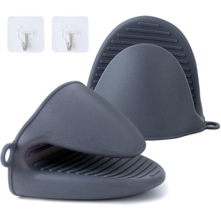 AWAVM Silikon-Ofenhandschuhe, dicker Mini-Ofenhandschuh, hitzebeständig, Silikon-Ofenhandschuhe zum Backen, Kochen, Grillen