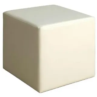 Xlmoebel Hocker Lederhocker im Würfeldesign mit gepolstertem Sitz in Clubstil (Hocker, Hocker), Hergestellt in Europa weiß