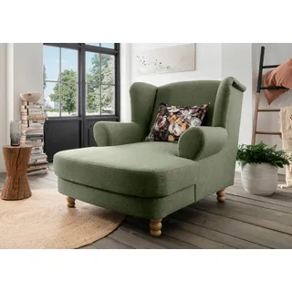 Home Affaire Loveseat Tassilo 121 x 107 x 147 cm Grün Polyester mit Kissen