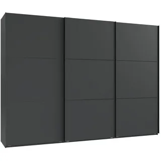 luma-home Schwebetürenschrank 22018 300 x 216 x 65 cm Anthrazit/Schwarz