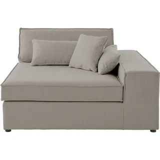 Sofaelement OTTO HOME "Enid", beige, B:128cm H:75cm, Baumwollmix (60% Baumwolle/40% Leinen);Struktur fein (100% Polyester);Samtoptik (100% Polyester);Samtvelours (100% Polyester);Struktur (100% Polyester);Struktur recycelt (100% recyceltes Polyester), Polsterelemente, als Teil eines Modulsofas, fester Sitzkomfort