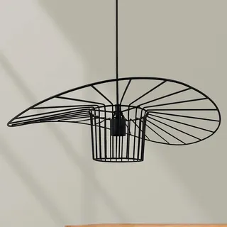 bamyum Genova Vertigo Lampe 100% Metall Hängelampe Schwarz Ø50 cm 1 flammig, Küchenlampe Hängend Schwarz, Lampenschirm Hängelampe Esstisch Wohnzimmer, Pendelleuchte Esstisch Wohnzimmer, Lampe Vertigo