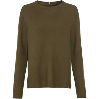 Camel Active Rundhalspullover aus Feinstrick in Dunkel khaki | Gr.: 3XL