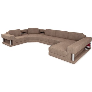 JVmoebel Ecksofa Modern Ecksofa Couch Polster Leder Design Sofa Wohnlandschaft braun