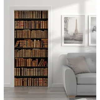 MyMaxxi Dekorationsfolie Türtapete Türposter Türfolie selbstklebend Bücherregal Türaufkleber, (Stil 10, 1St.}, Klebefolie Tür aufgerollt), Selbstklebend