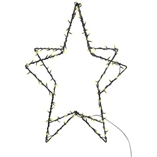 Beliani, Aussendekoration, Outdoor Weihnachtsbeleuchtung LED schwarz Sternform 80 cm KERSILO