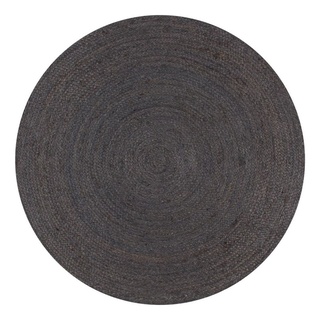 Teppich Teppich Handgefertigt Jute Rund 150 cm Dunkelgrau, vidaXL, Runde braun|grau Ø 150 cm x 150 cm x 150 cm