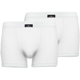 GÖTZBURG Herren Boxershorts, 2er Pack - X-lastic, Unterwäsche, Unterhosen, Logo, einfarbig Weiß M