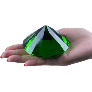 LONGWIN Briefbeschwerer mit Kristalldiamanten, 80 mm, für Zuhause, Dekoration, einfarbig, Grün