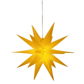 BONETTI LED Stern Weihnachtsstern, 3D-Optik, LED fest integriert, Warmweiß, Ø 57 cm, mit 6-Stunden-Timer, Weihnachtsdeko aussen gelb