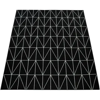 Teppich »Brugge 224«, rechteckig, Flachgewebe, modernes gemetrisches Muster, In- und Outdoor geeignet, 28486153-0 schwarz 4 mm