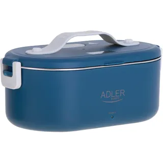 Adler Adlereurope AD 4505 Elektrische Lunchbox Lebensmittelbehälter Fassungsvermögen: 0,8 Liter Erwärmt und Hält Mahlzeiten bis zu 70 °C Warm Nennleistung: 45–55 W 220–240 V ~ 50/60 Hz (Blau)