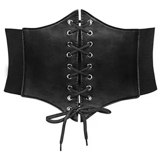 REDOM Taillengürtel Damen Obi Gürtel Hüftgürtel Stretchgürtel Bindegürtel elastisch breit (Breiter Schnürgürtel Korsett verstellbarer Gürtel Taille zum Schnüren, 1-St., Dehnbar, Atmungsaktiver Hüftgurt, Elastik, Bequemer) Wickelgürtel für allen Kleidern Blusen Longtops Shirts Jumpsuites usw schwarz Passend für Taillengröße 106-116cm
