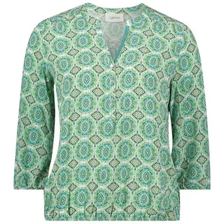 Cartoon Casual-Bluse mit Muster Green/Blue,38 | 38