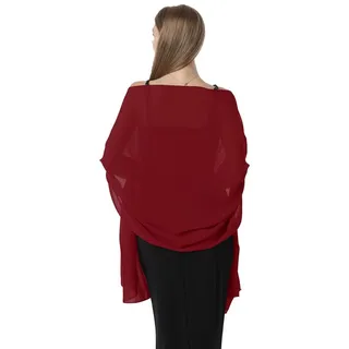 nsihing Modeschal Elegante Damen Stola – Leichter Schal, (1-St), für Hochzeiten, Festliche Anlässe & Abendkleider rot