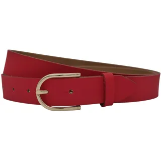 Ledergürtel ANNAMATONI "AnnaMatoni Damen Ledergürtel Basic Gürtel 3cm breit echt Leder", Damen, Gr. TW85 - 100cm Gesamtlänge, rot (rot 350), 100% Leder, Gürtel Ledergürtel