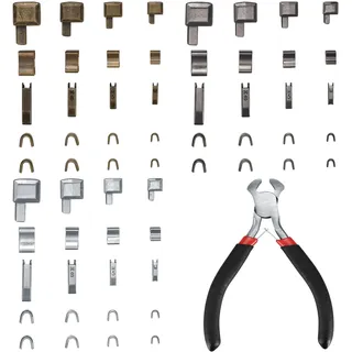 Reißverschluss Reparatur Set, Zinklegierung Zipper Top Plug und Repair Zip Stopper, Metall Reißverschluss Schieber, #3#5#8#10 Zip Plug Ersatzzubehör Stopper unter Set