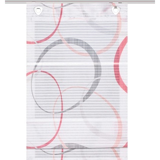 Home Fashion Magnetrollo Querstreifen Digitaldruck Vitus, ROT, 130 X 45 cm