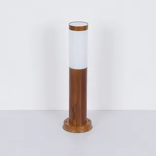 GLOBO Wegeleuchte Edelstahl Kunststoff DxH 7,6x45 cm 1x E27 braun