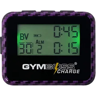 Gymboss Charge Intervall-Timer und Stoppuhr (Carbon/Violett)