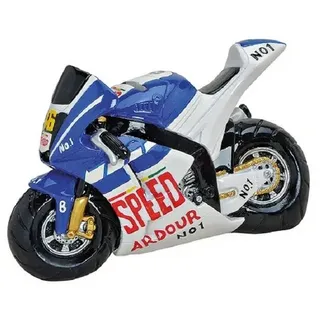 Wurm Spardose Spardose Motorrad Poly B18 x T7 x H14 cm blau
