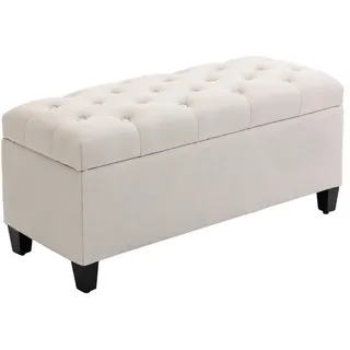 Homcom Sitzbank Truhenbank Weiß 100 x 40 x 44 cm