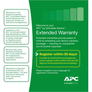 APC Service-Paket, 3 Jahre Garantieverlängerung