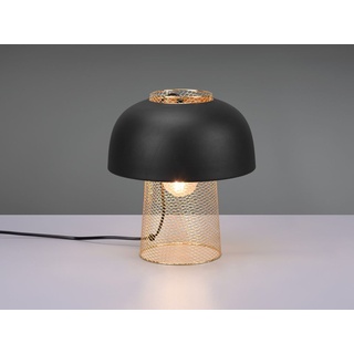LED Tischlampe Nachttischlampe, Pilzlampe für die Fensterbank, Schwarz Gold