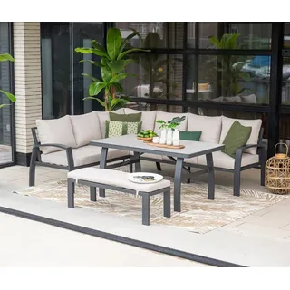 Garden Impressions Vasano Loungeset 4-tlg. carbon black/sand
