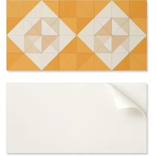 Selbstklebende Fliesen Mit Grafik Für Esszimmer, Pvc, Geometrisches Rautenmuster, 6 X 60 X 30 Cm