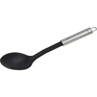 Fackelmann Servierlöffel Ovalgriff 31 cm Kunststoff schwarz/silber