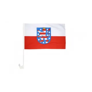 Flaggenfritze® Deutschland Thüringen Autofahne 30 x 43 cm – Autoflagge für Autokorso, Public Viewing, Sportevents und Deko