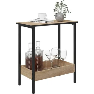 Woltu Beistelltisch Schwarz Eiche 50 x 55 x 25 cm