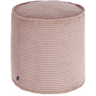 Kave Home Hocker Wilma Cord Rosa 40 cm
