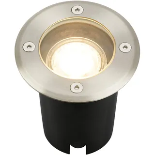Telefunken Bodeneinbaustrahler Glas 10x11,5 cm inkl. GU10 Fassung schwarz