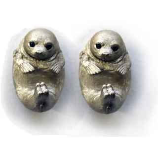 Gall&Zick Set/2 Wandhaken Robbe Metallic Dekoration Polyresin Haken Garderobenhaken