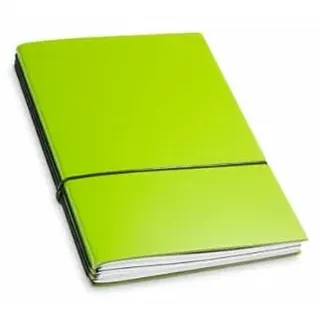 X17 Notizbuch A5, grün; aus recyceltem Leder. Austauschbare Notizhefte (blanko, liniert, kariert) Made in Germany