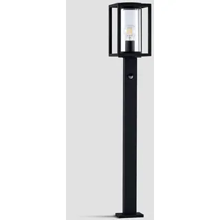 LUCANDE Wegeleuchte Aluminium 100 cm inkl. Bewegungsmelder schwarz