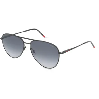 Hugo 207436 Herren-Sonnenbrille Vollrand Pilot Metall-Gestell, schwarz