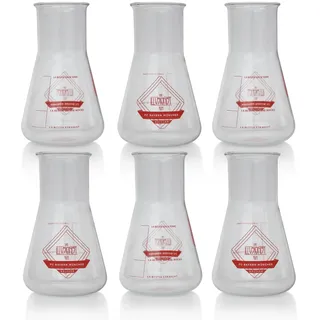 The Illusionist Distillery FC Bayern München Edition Glas | Gin & Tonic Glas 6er Set | Premium Erlenmeyerkolben | Perfect Serve | 250ml