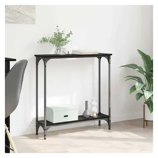 vidaXL Eichen-Optik Konsolentisch 75 x 22,5 x 75 cm schwarz